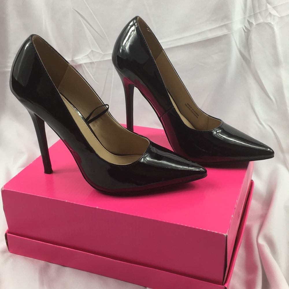 All black heels.